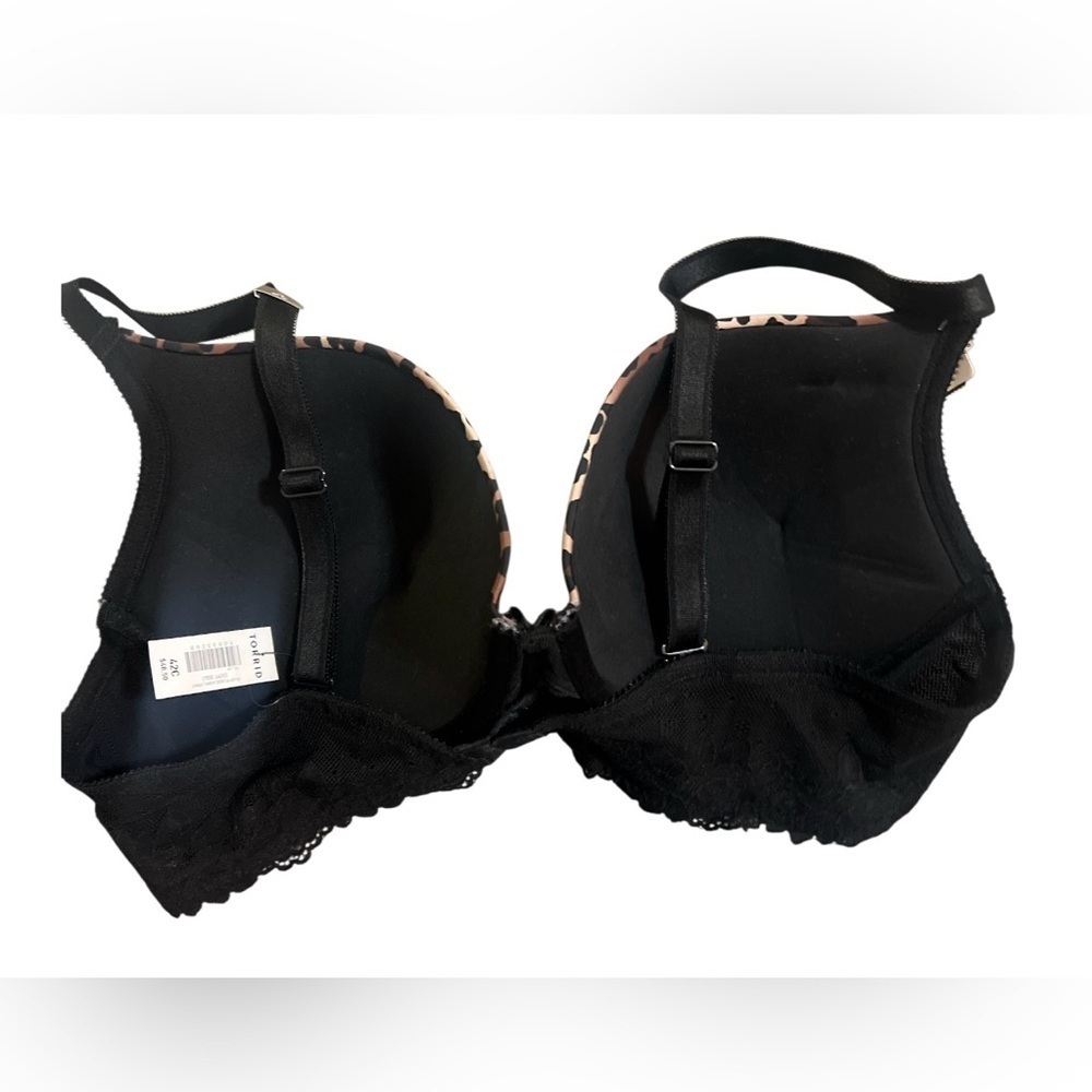 NWT -Torrid Black and Brown Leopard Lace Bra - Picture 5 of 5